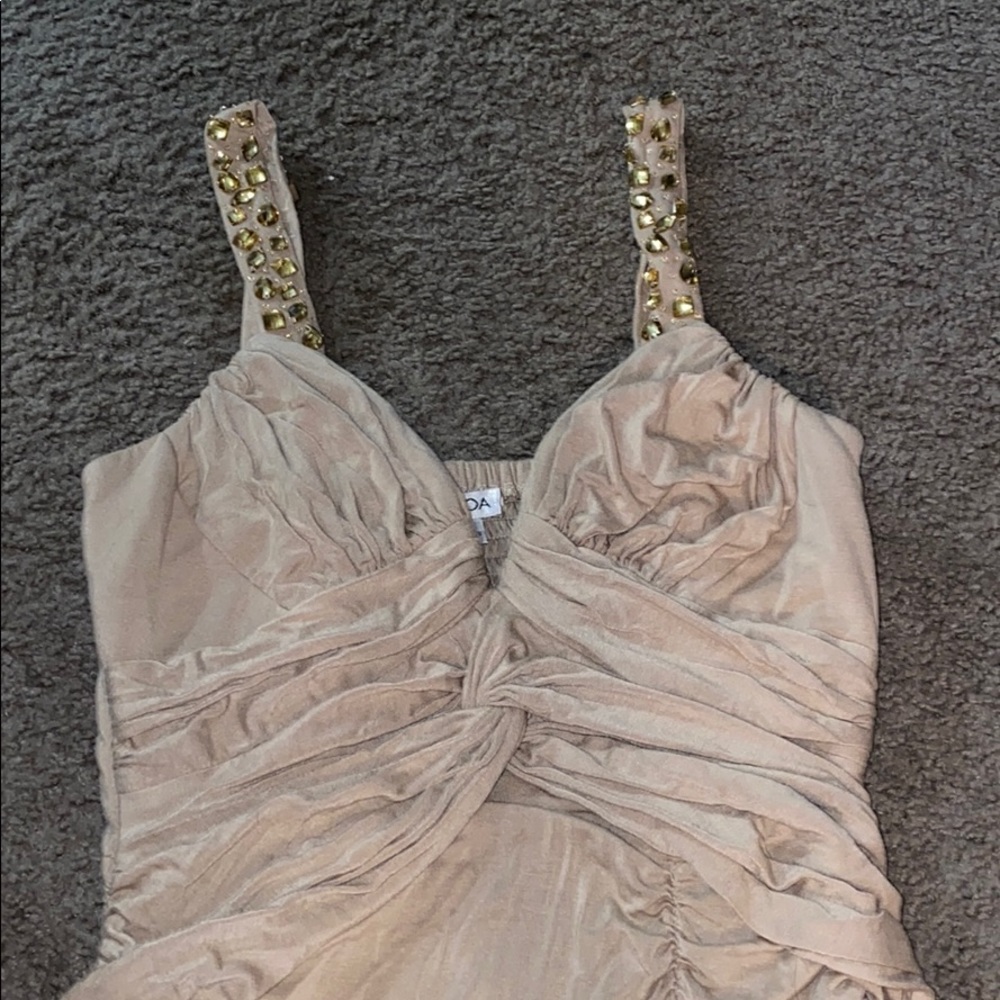 Tan rouched dress
